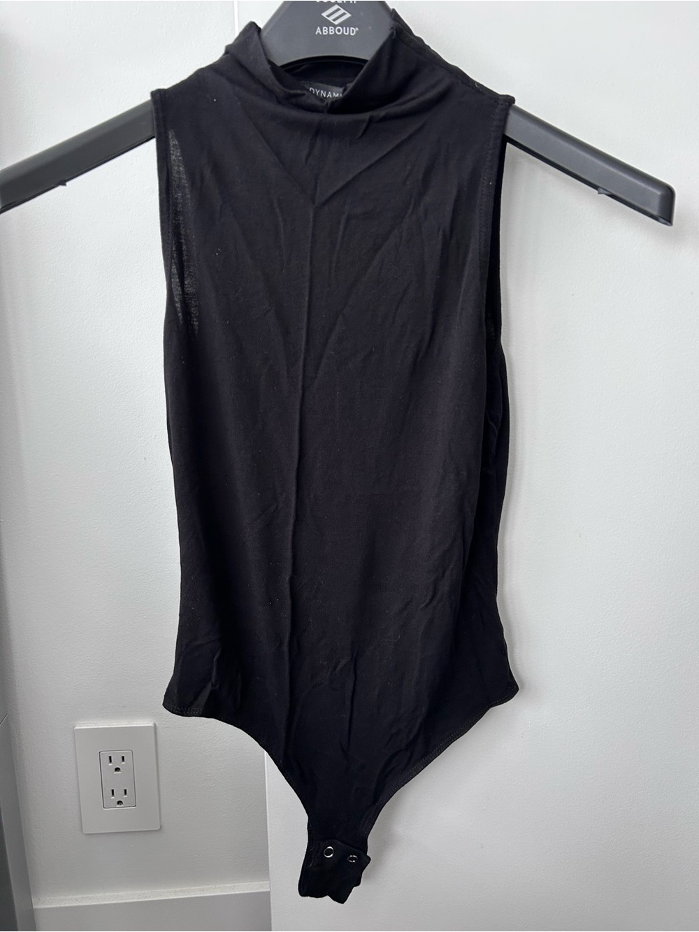 Dynamite Black Sleeveless Mock Neck Bodysuit